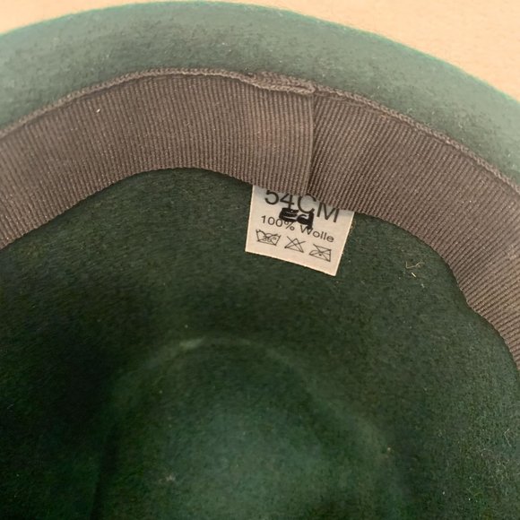 Oktoberfest Alpine Style hat 100% Wool Green 54cm - Picture 7 of 10